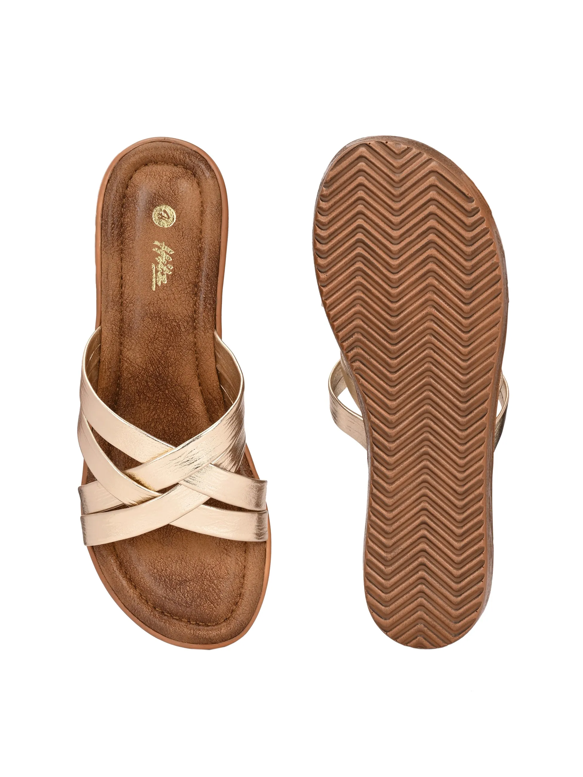 Kaiva Wedge Cross Slippers Knee High Boots Wide Calf High Heel