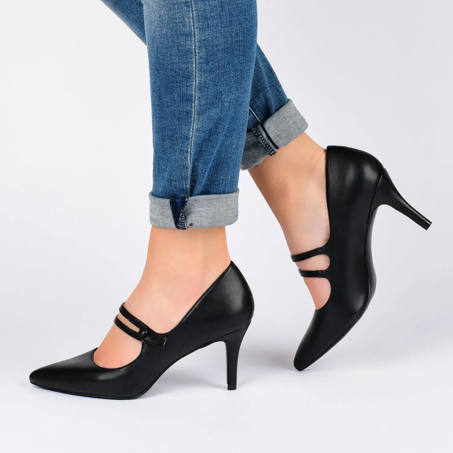 Affordable High Heels SIDNEY STILETTO PUMP HEELS IN VEGAN LEATHER