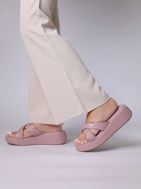 Anne Lavender Wedge Heels High Heels Locked