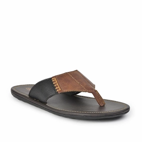 Coolers Casual Tan Slippers For Men AVN-13 By Liberty Glitter Slippers