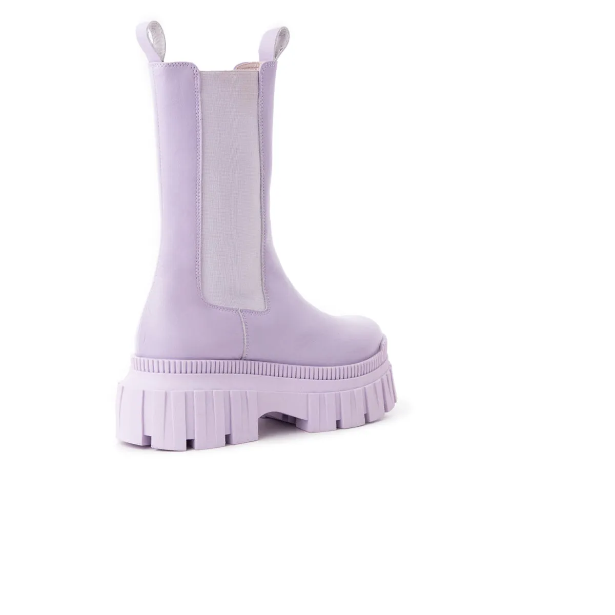 Goyle Lilac Leather Weekend Chelsea Boots