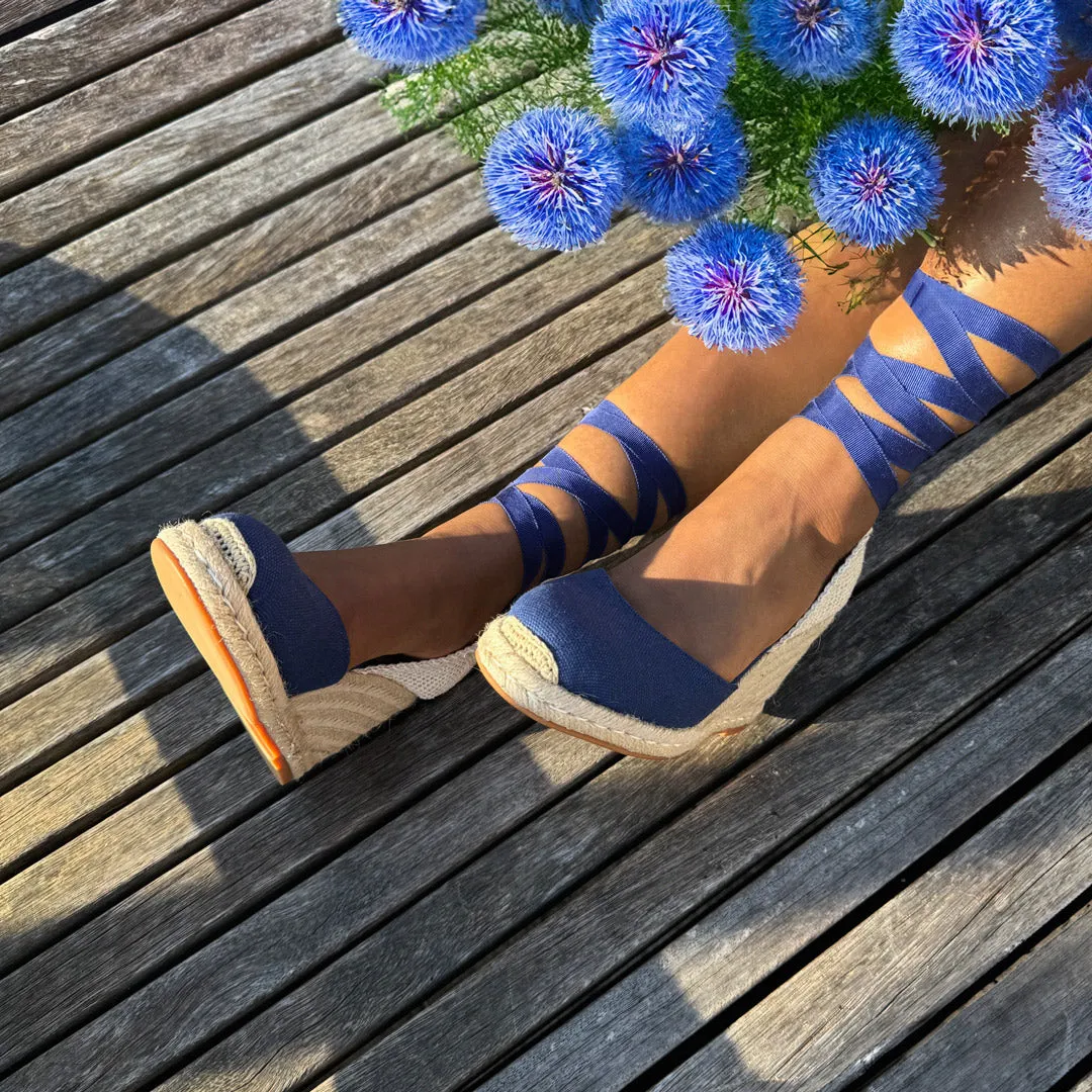 *Monaco 8 - Navy Wedge Espadrilles Pornpics High Heels