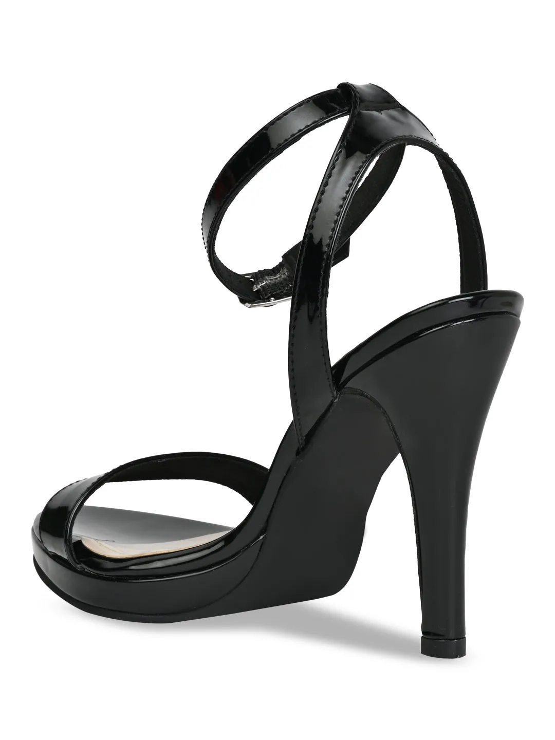 Rocia By Regal Black Women High Heel Stilettos Clear Stiletto High Heels