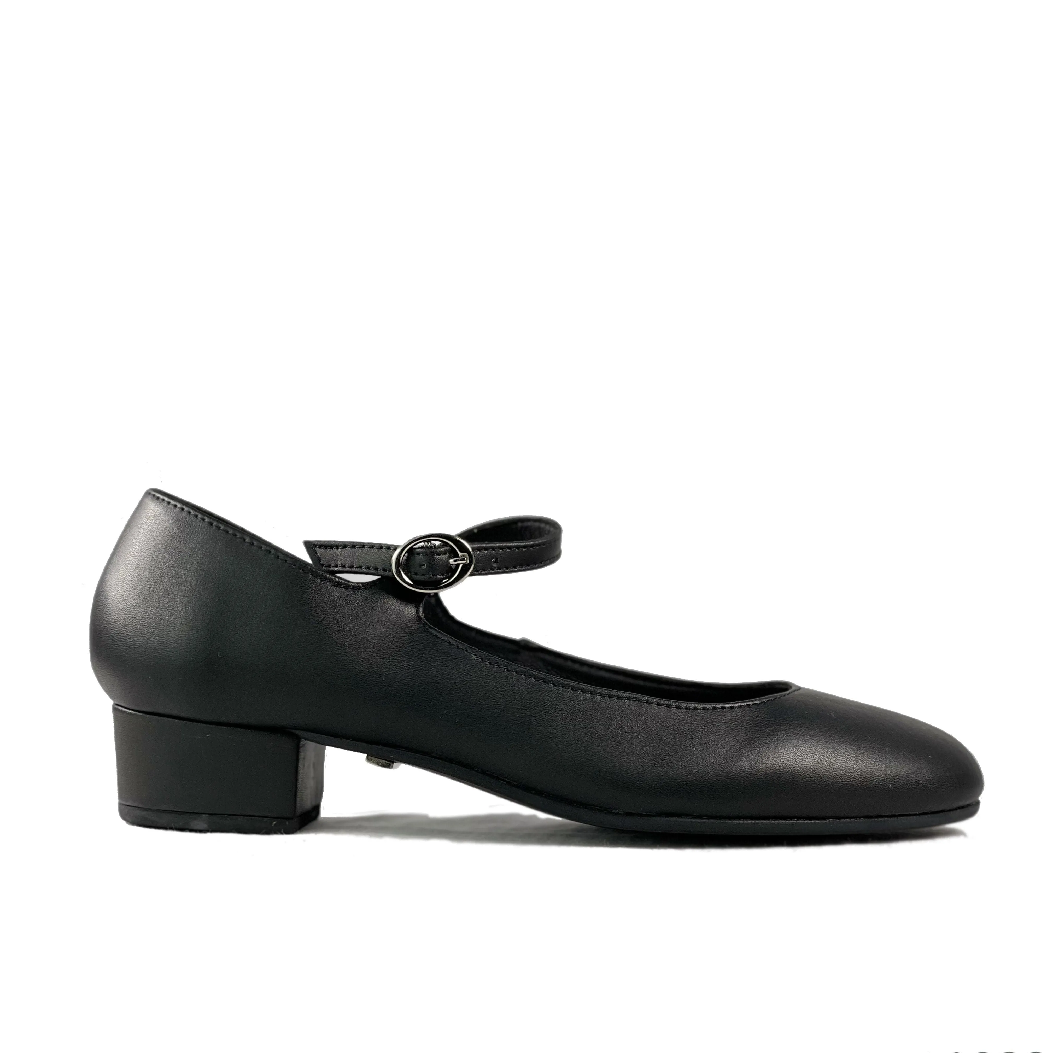 Mary Jane Shoes Uk Size 9 'Gracie' Mary-Jane vegan leather Low-Heels by Zette Shoes - Black