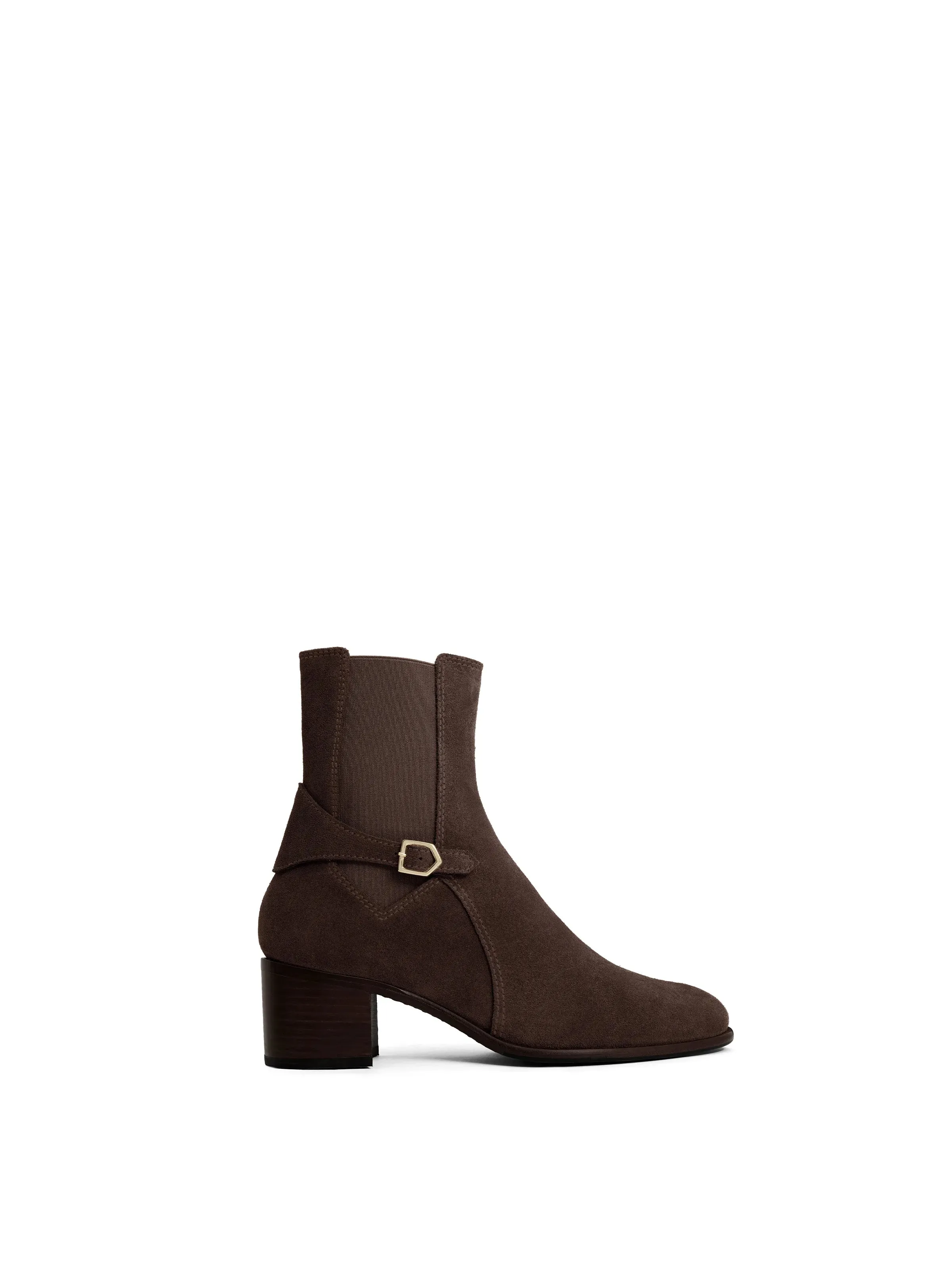 Purple Velvet Chelsea Boots Ambleside - Chocolate Suede