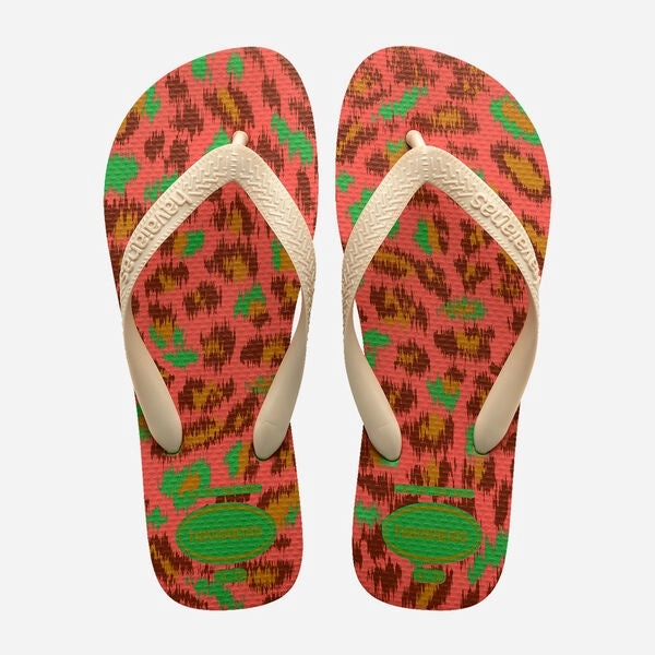 HAVAIANAS TOP ANIMALS - LEAF GREEN Slippers Extra Wide 4e