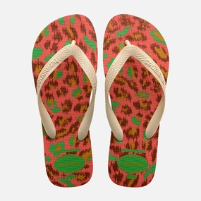 HAVAIANAS TOP ANIMALS - LEAF GREEN Fuzzy Sneakers Slippers