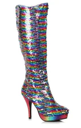 High Heels Captions 4" MERMAID FLIP SEQUINS BOOT (ES421-GILLIAN)