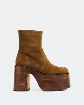 Round Ankle Boots Gunner Brown Suede
