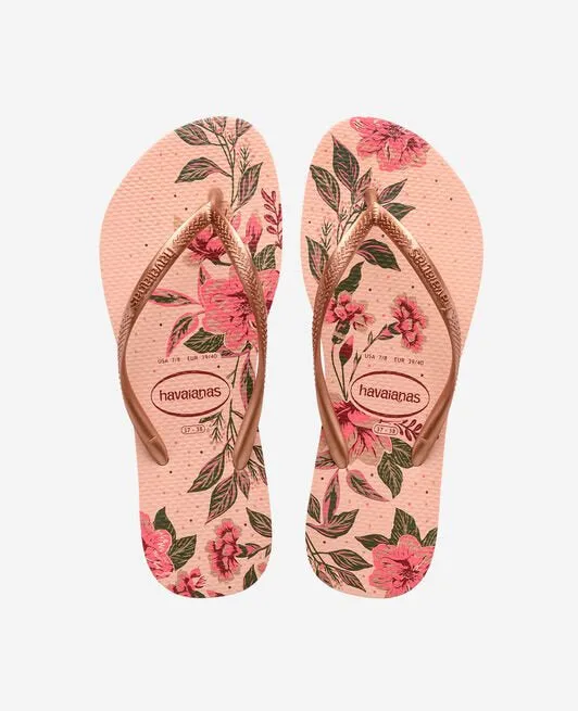 Best Supporting Flip Flops HAVAIANAS SLIM ORGANIC - BALLET ROSE.GOLDEN BLUSH