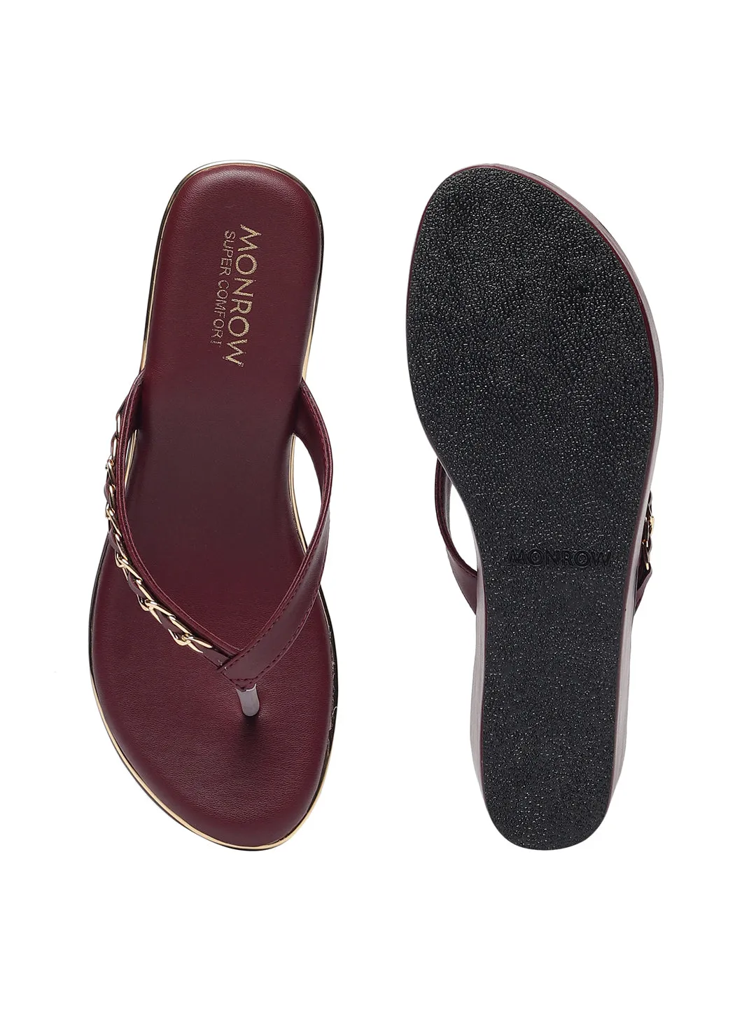 High Heels Panty Rosalie Maroon Wedge Heels