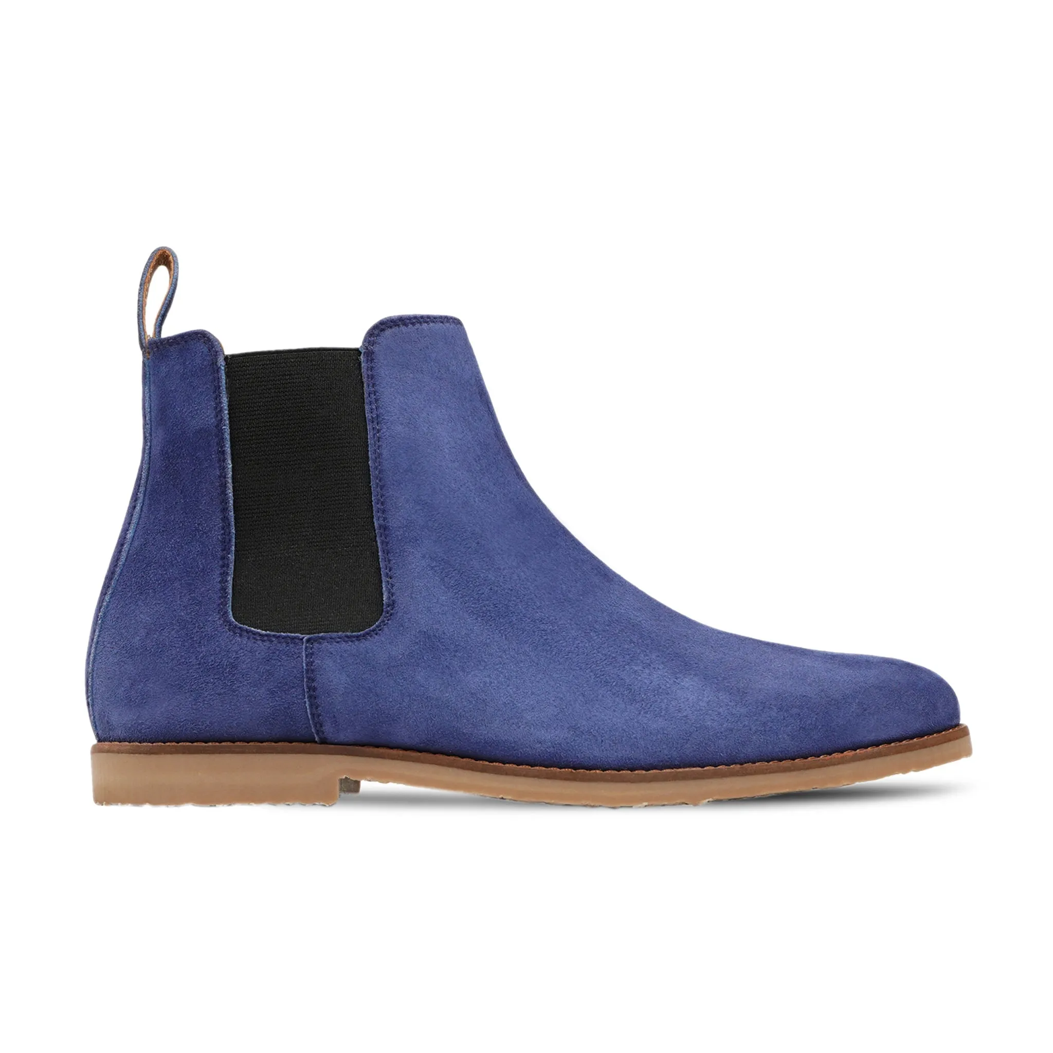 Hassel - Men's Light Blue Kid Suede Chelsea Boot Chelsea Boots For Ladies