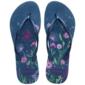 HAVAIANAS SLIM ORGANIC - COMFY BLUE Hammerhead Flip Flops