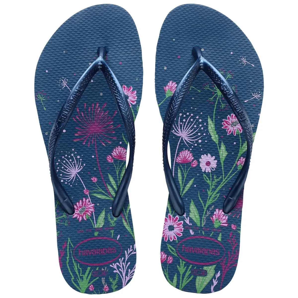Women In Flip Flops HAVAIANAS SLIM ORGANIC - COMFY BLUE