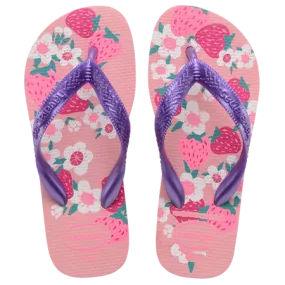 HAVAIANAS KIDS FLORES  - MACARON PINK Tkees Foundation Flip Flops