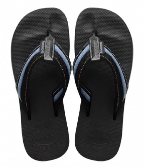 HAVAIANAS NEW URBAN WAY - BLACK.BLACK Frayed Flip Flops