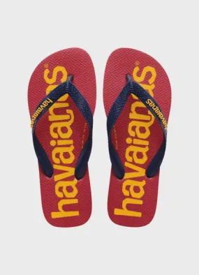 Back Flip Flops HAVAIANAS TOP LOGOMANIA 2 - NAVY BLUE