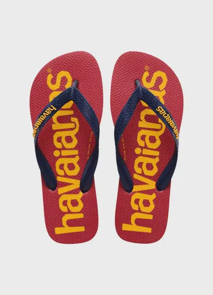 HAVAIANAS TOP LOGOMANIA 2 - NAVY BLUE Wedge Thongs Flip Flops