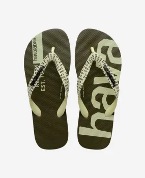 HAVAIANAS TOP LOGOMANIA MID TECH - BLACK Best Flip Flops For Supination