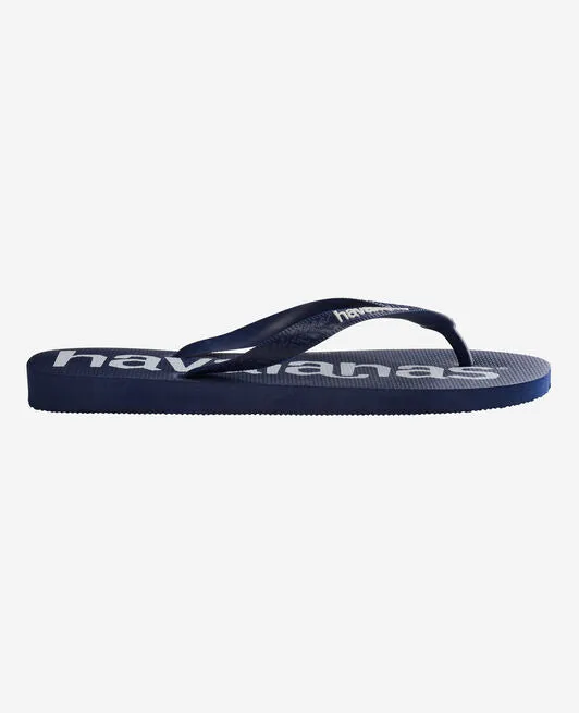 Kamala Harris List Of Flip Flops HAVAIANAS TOP LOGOMANIA - NAVY BLUE