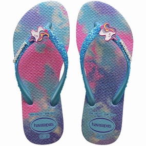 Wizard Of Oz Slippers Case HAVAIANAS KIDS SLIM GLITTER II - WHITE.BLUE WATER