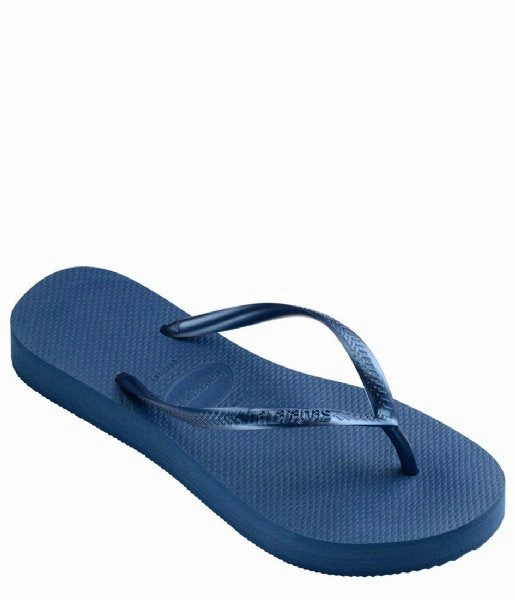 HAVAIANAS SLIM FLATFORM - COMFY BLUE Slides Size 7
