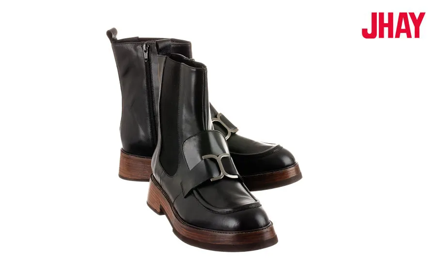 Hay Holly Lace-up Shearling-lined Ankle Boots