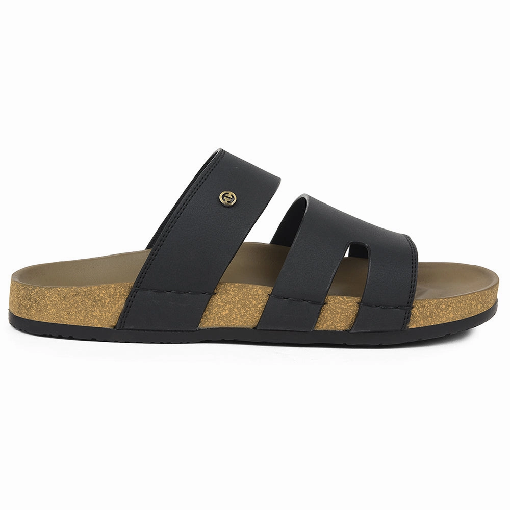 Tasman Slippers Driftwood Healers Black Casual Slipper For Mens AOL-5 By Liberty