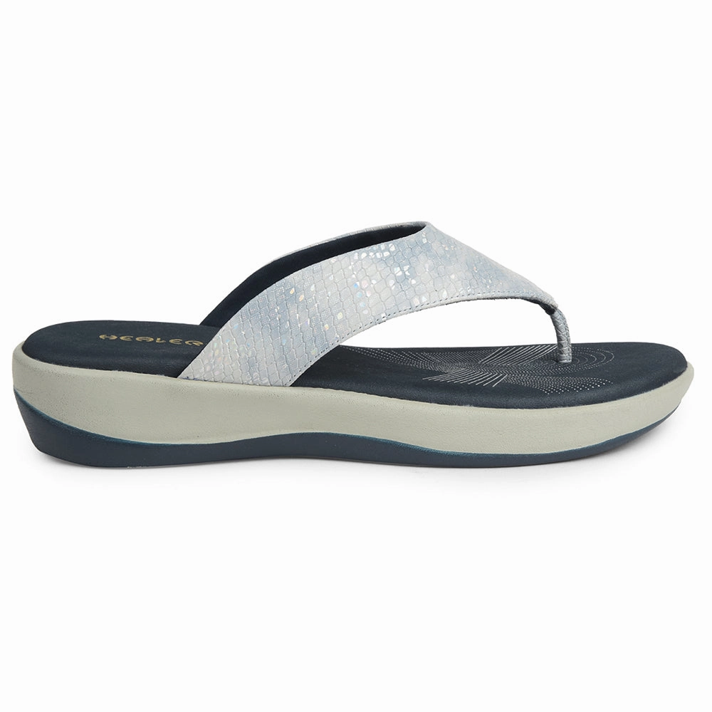 Slide Ons Healers Silver Casual Slipper For Women JJL-12 By Liberty