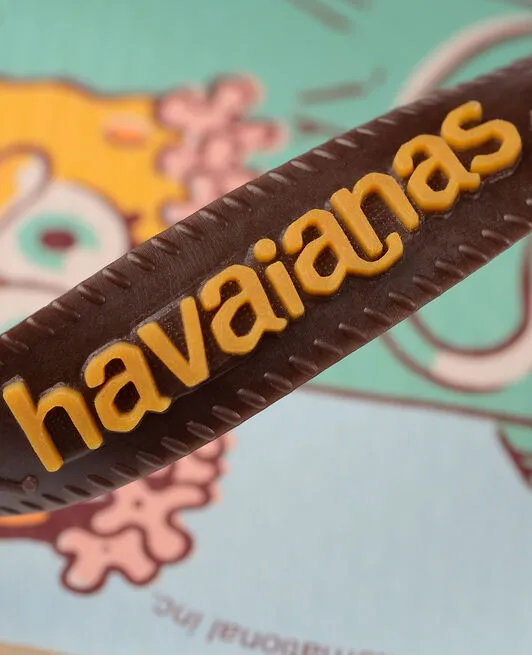 HAVAIANAS KIDS TOP BOB SPONGE - GOLDEN Plastic Bottle Flip Flops