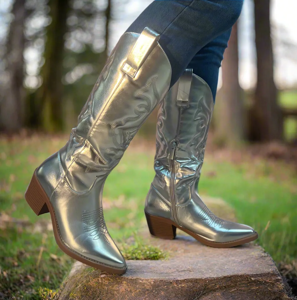 HOMETOWN-2 Silver Boys Boots