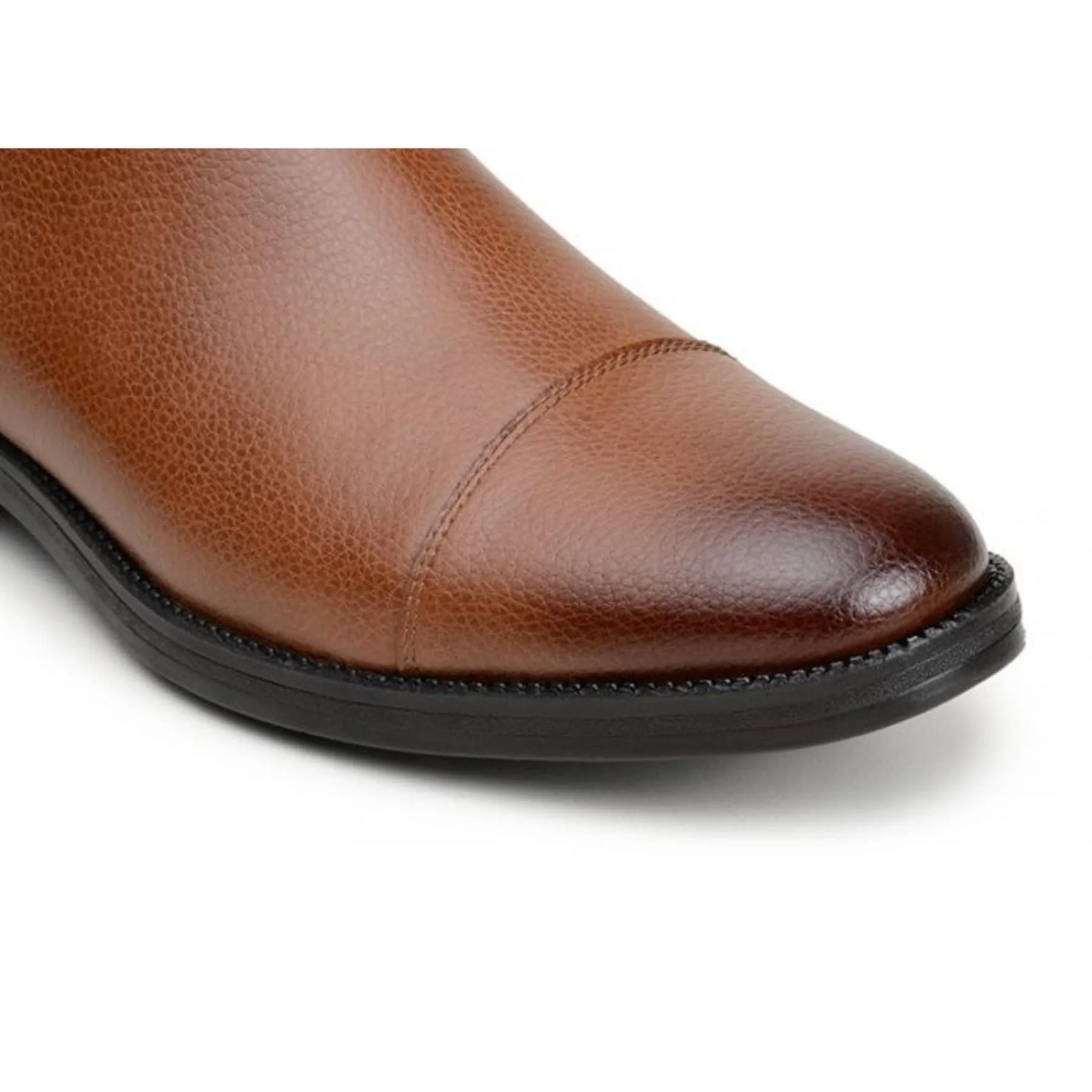 'Terni' classic vegan leather Chelsea boot by Vincente Verde -  cognac Chelsea Boots With Grey Suit