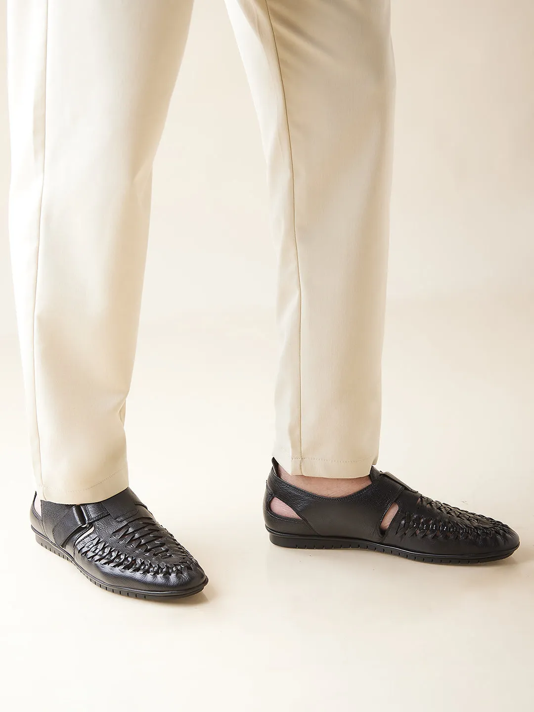 Imperio By Regal Black Mens Formal Leather Woven Sandals Toms Espadrille Wedges