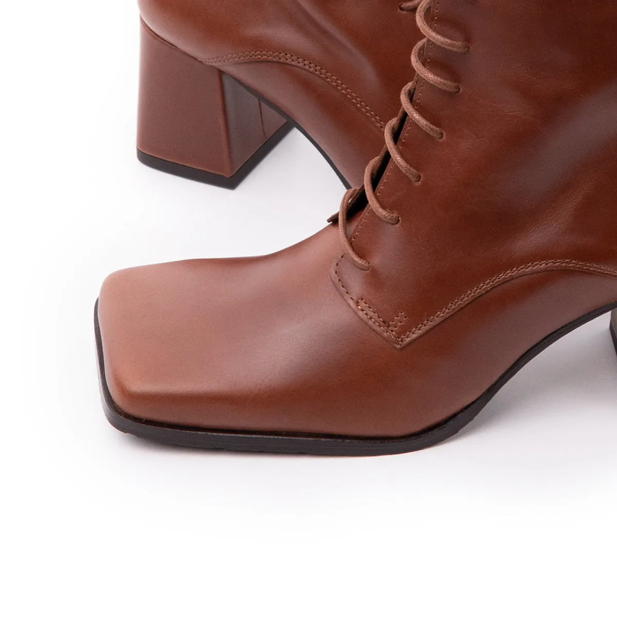 Chatham Tan Leather Open Toe Leather Ankle Boots