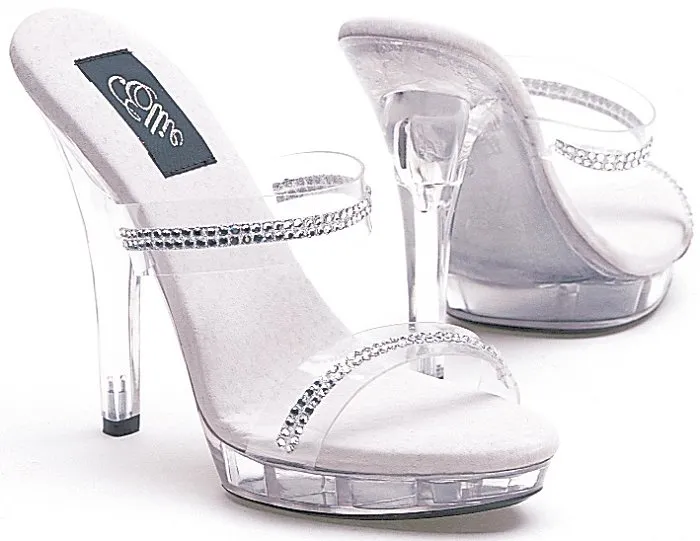 Mature High Heels Stockings 5" Stilleto Rhinestone Mini-Platform (ES-M-Loretta)