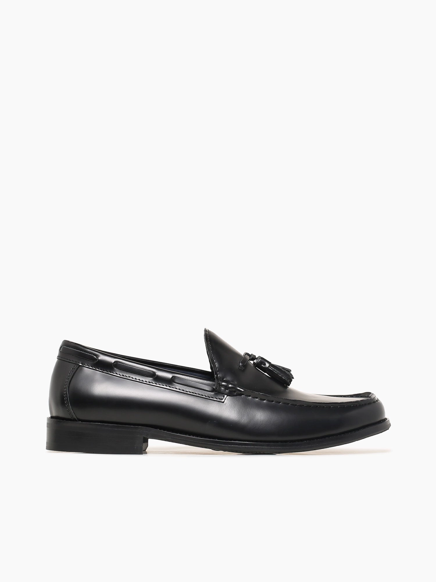 Lucius Black Box Calf Leather Wedding Shoes Flats