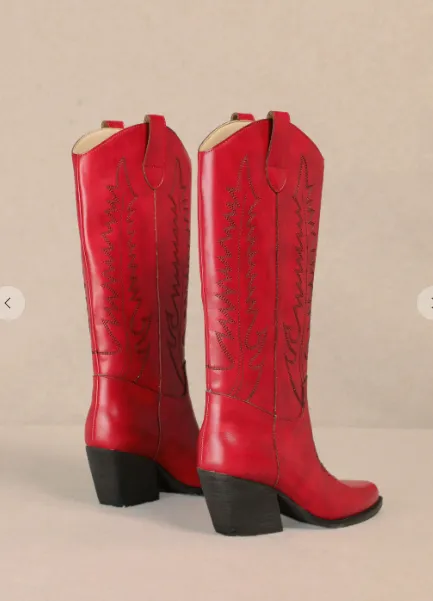 Reaction Boots IZABELLA Red Cowboy Boot