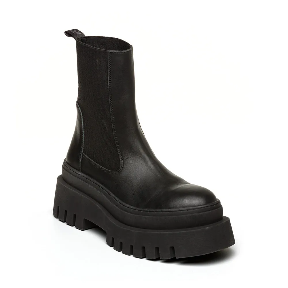 Chelsea Boots Absatz Jcassandra Boot BLACK LEATHER