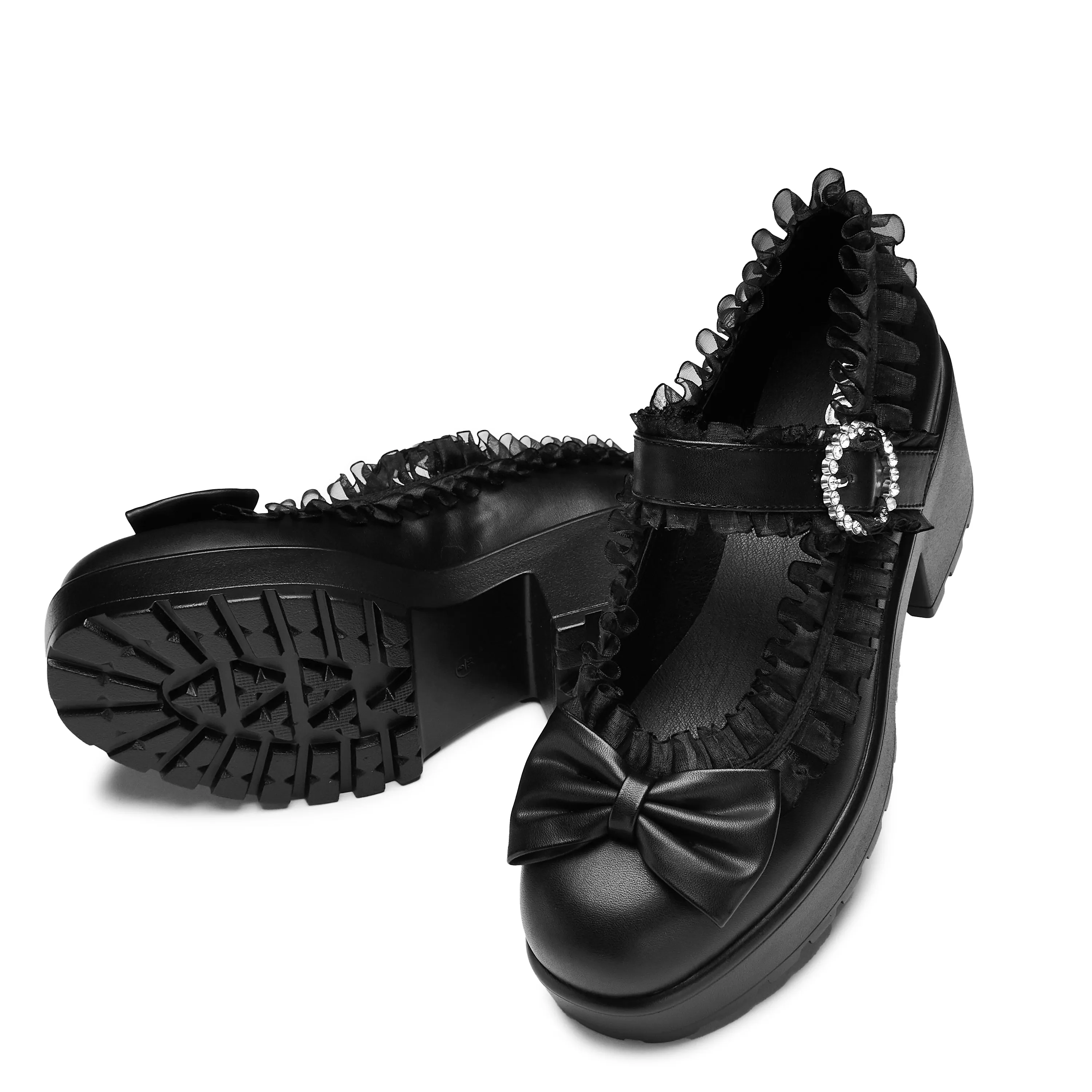 Tira Ruffle Mary Janes  Dark Delights Edition Dr Martens Mary Janes Shoes