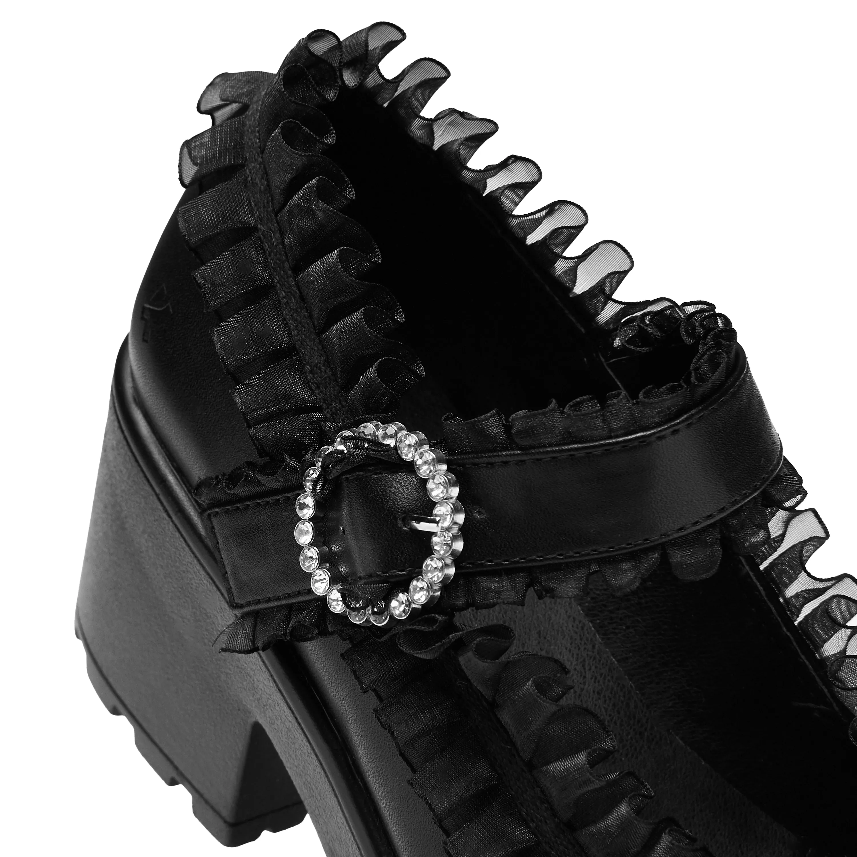 Mary Jane Split Toe Shoes Tira Ruffle Mary Janes  Dark Delights Edition