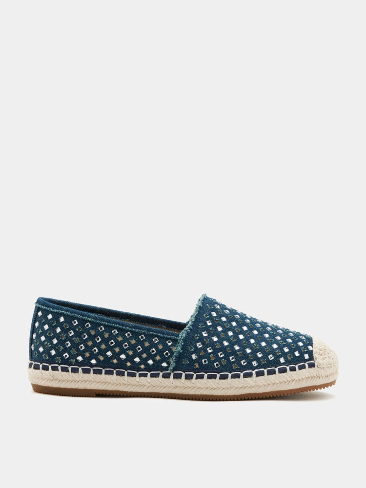 Lela Crystal Studded Espadrilles Vrai Espadrille