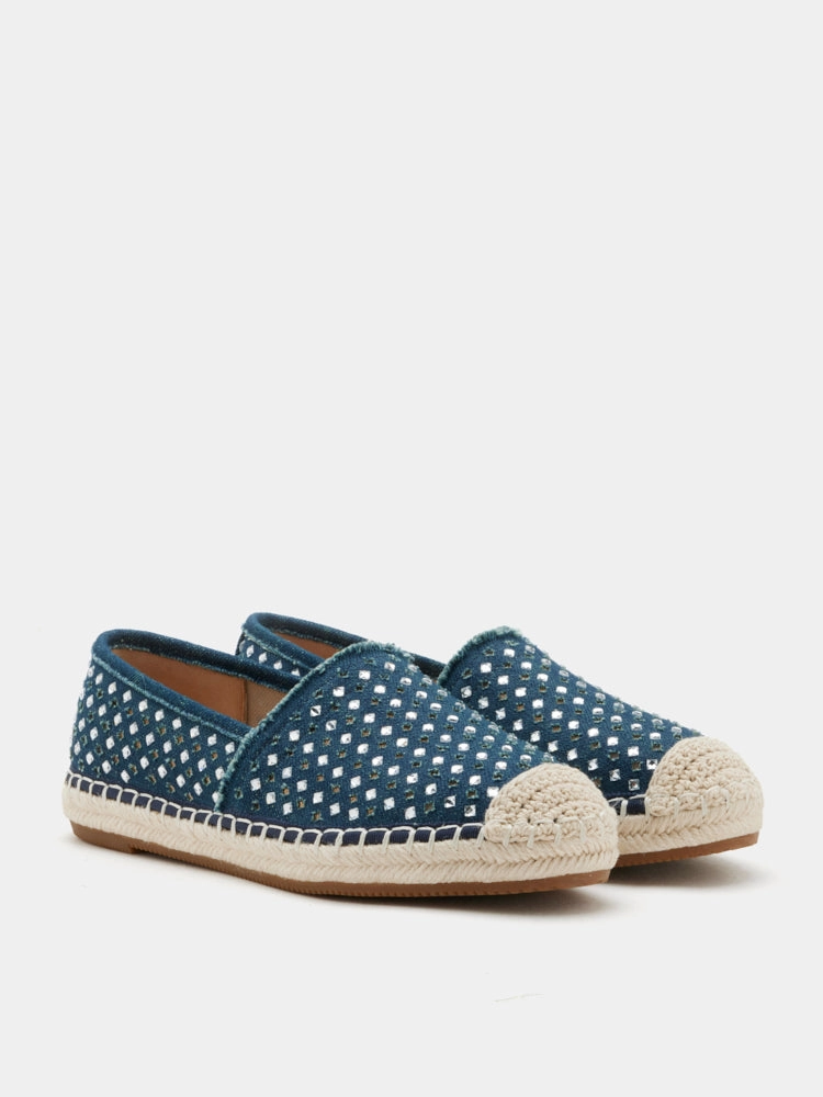 Lela Crystal Studded Espadrilles Espadrille Shoes Closed Toe
