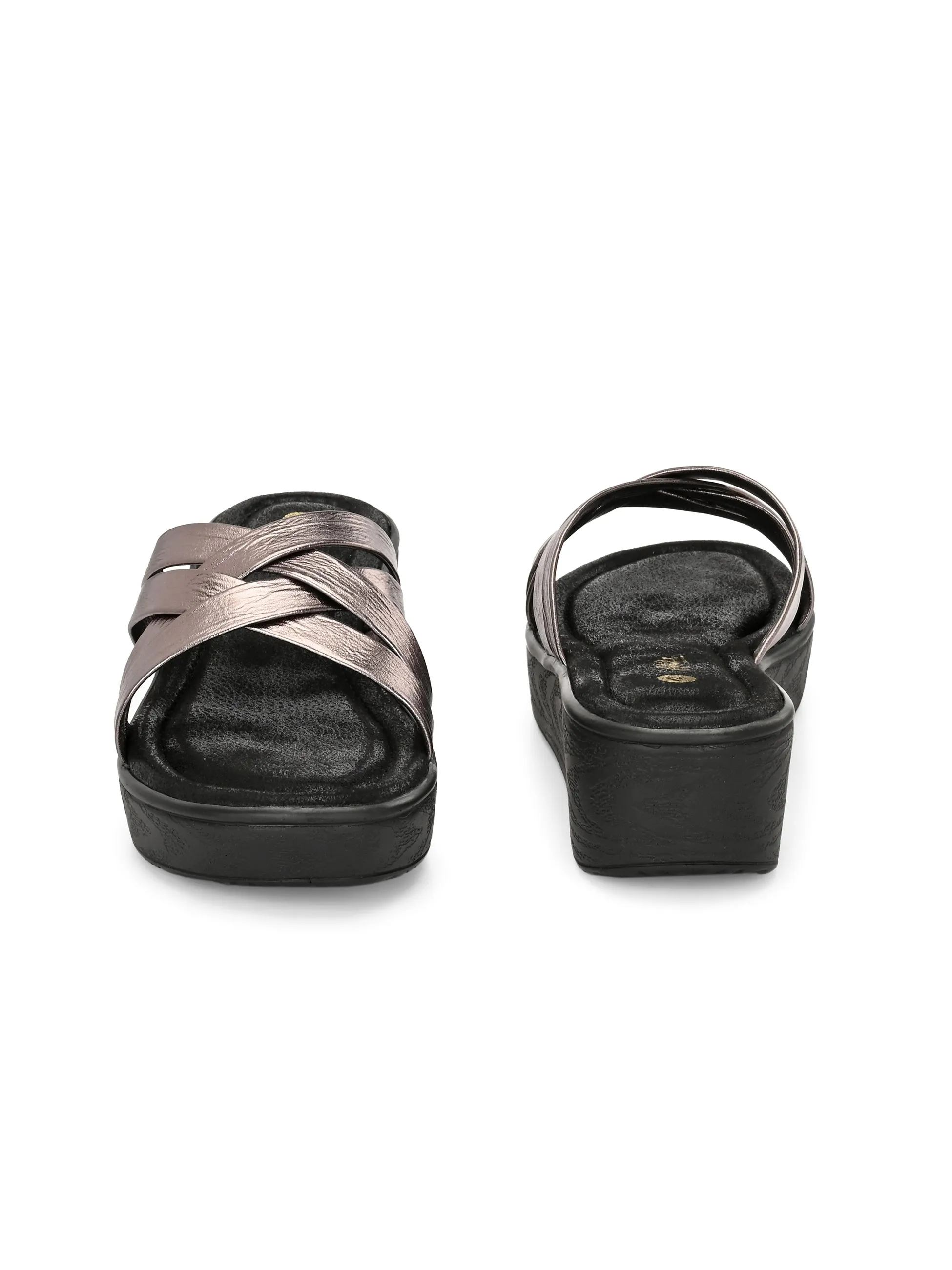 High Boots Small Heel Kaiva Wedge Cross Slippers