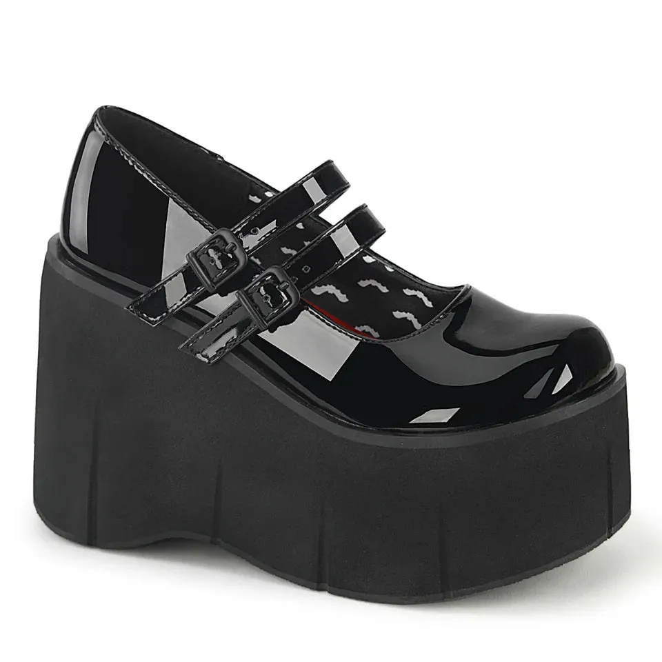 Mary Jane Fabric Style Shoes KERA-08 BLACK PATENT