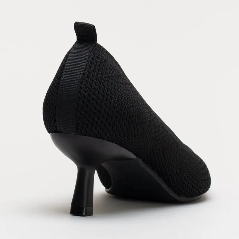 Dress Up High Heels Knit Kitten Court Shoe