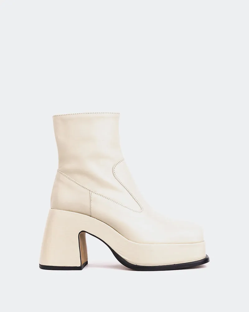 Ankle Boots And Tights Lepic Off White Leather
