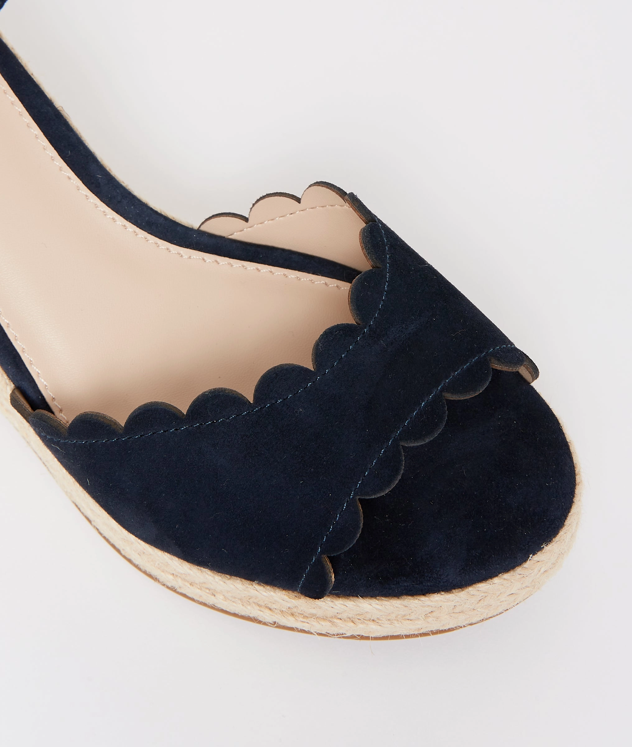 Krisa Wedge - Midnight Ankle Strap Espadrille Shoes