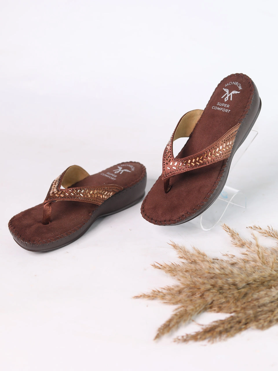 Bright High Heels Lily Dark Brown Wedge Heels