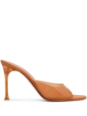 95mm Alexa Glass mules Mules Shoes Heels Clear 6 Or 7 Inch Platform