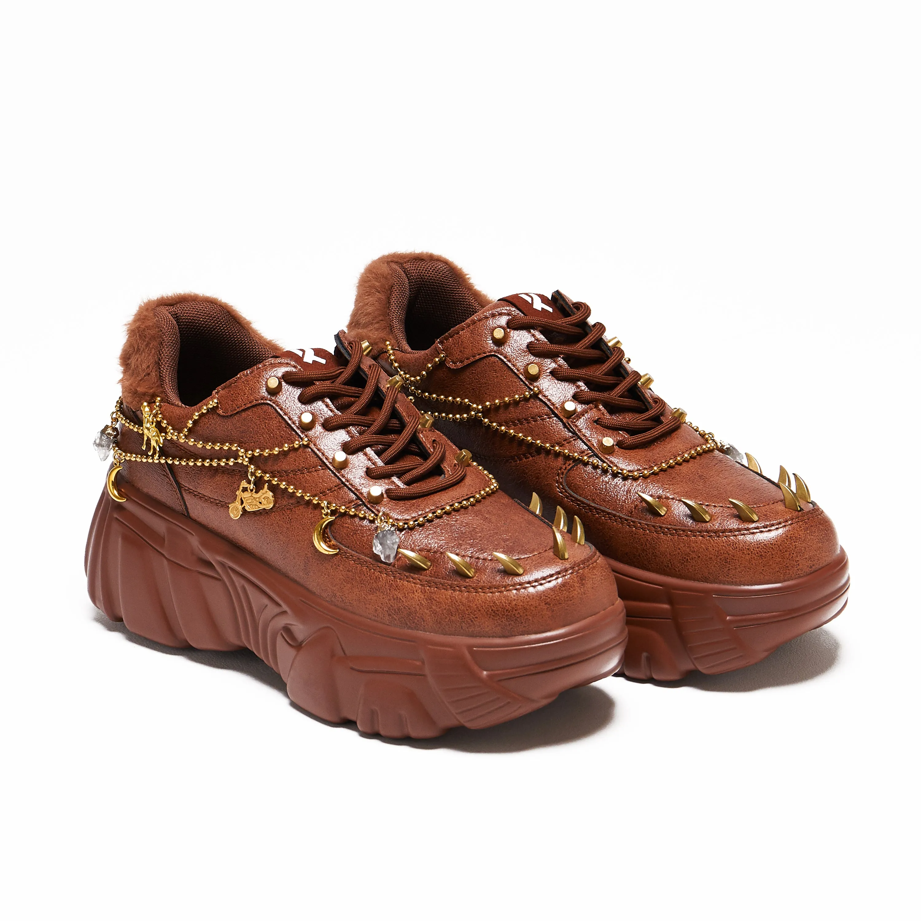 Jambu Mary Jane Metallic Shoe Loca Jinx Charm Trainers - Brown